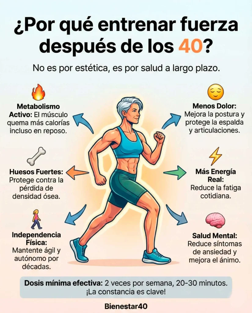 Entrenamiento de fuerza despues de los 40