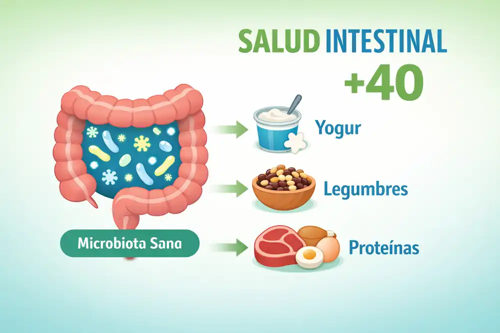 Como mejorar la salud intestinal despues de los 40 años