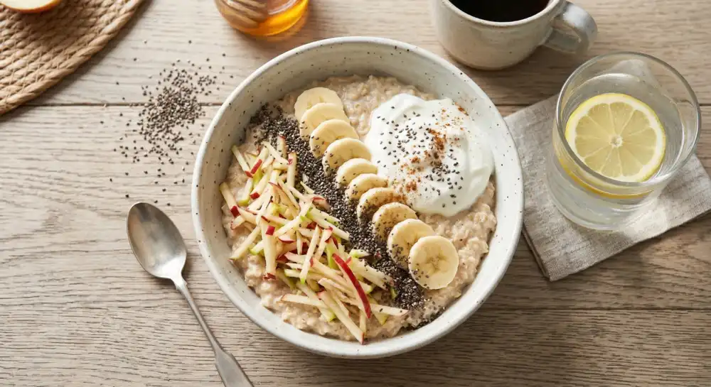 Desayuno rico en proteinas y fibra despues de los 40